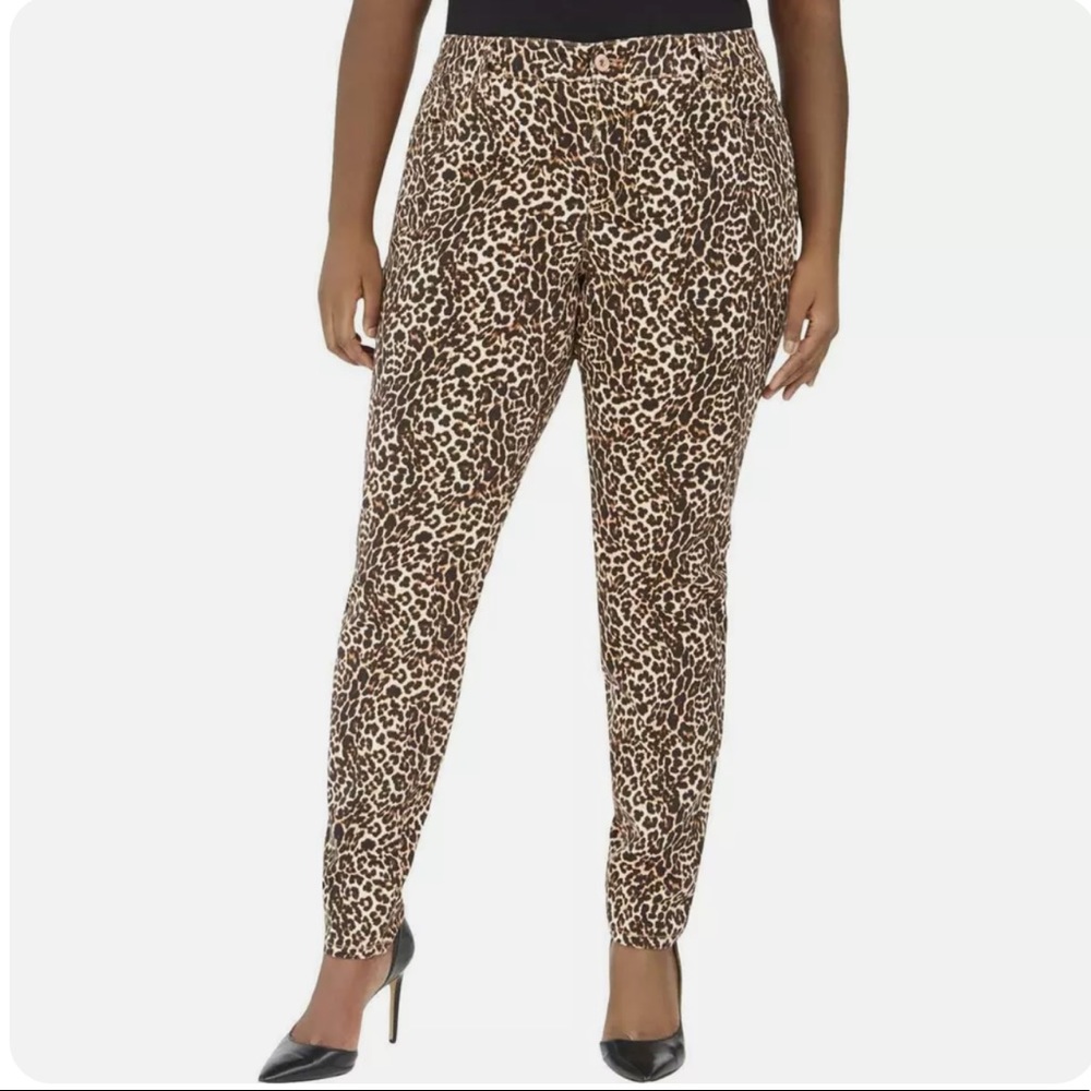 AE American Eagle Outfitters Leopard Print Jeans High Rise Jegging Plus Size 24